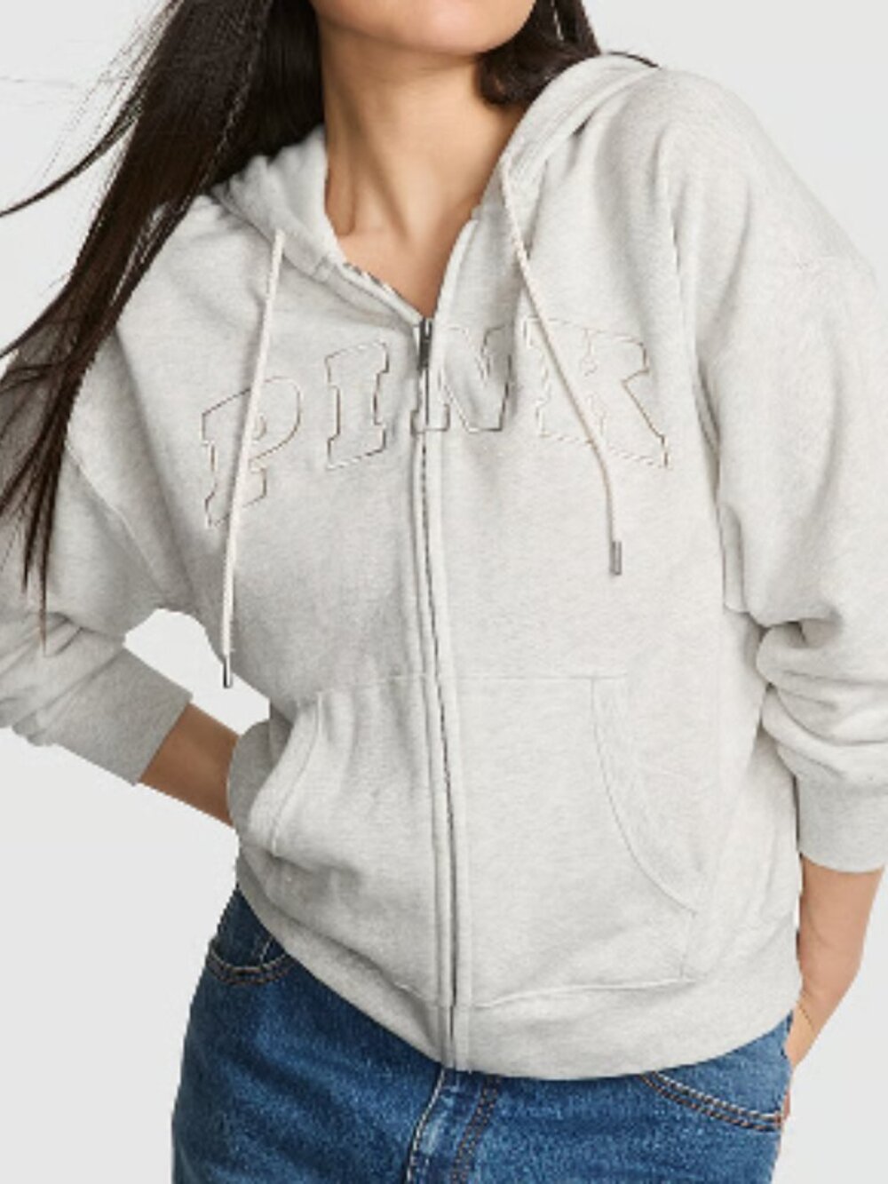 PINK Campus Fleece Full-Zip Hoodie